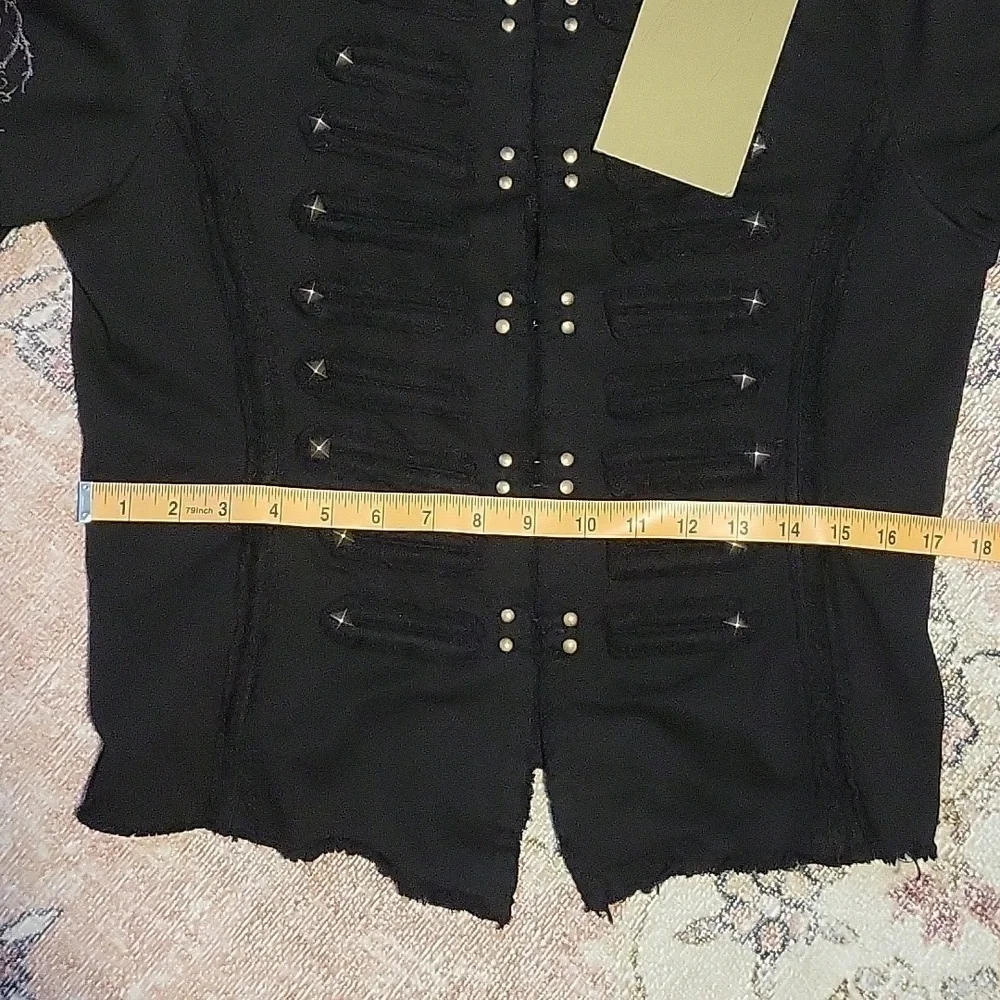 Inspira Embroidered Cotton Metal Accent 3/4 Sleeve Vintage Jacket Size XL - Picture 15 of 16